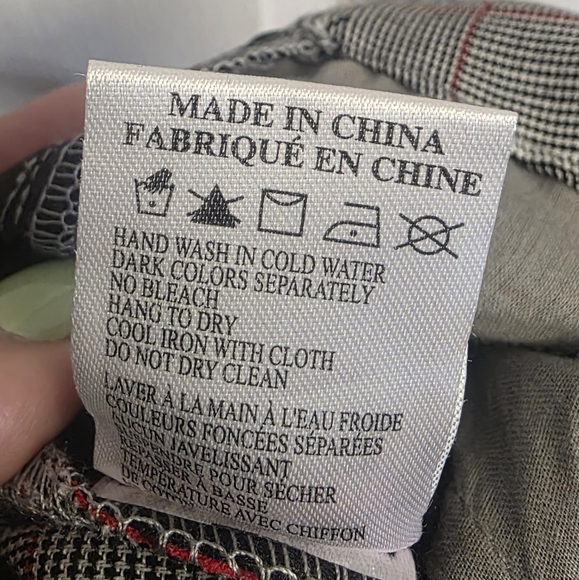 Essentials | Black and Red Striped Plaid Office Pants | 1X - Picture 8 of 8